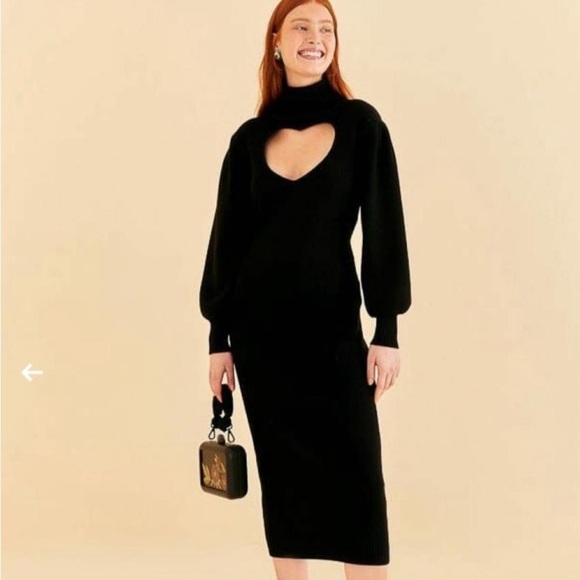 Farm Rio Black Heart Dress - Picture 1 of 8